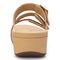 Vionic Pacific Rio - Women's Adjustable Platform Sandal - 5 back view Gold Cork