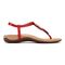 Vionic Rest Paulie- Women's T-strap Supportive Sandal - 4 right view Red