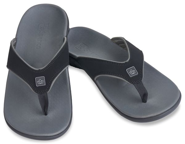 Spenco Yumi Plus - Men's Memory Foam Supportive Sandal - Carbon/Pewter pair