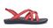 Olukai Kalapu Girl's Supportive Sandals - Spiced Coral / Charcoal - Profile