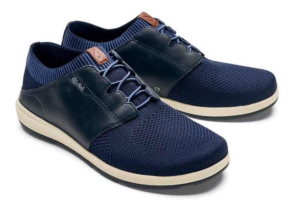 Olukai Makia Ulana - Men's Casual Comfort Shoe - Trench Blue/Trench Blue - Pair