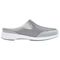 Propet Washable Walker Slide  Womens Slip Resistant - Silver Mesh - out-step view