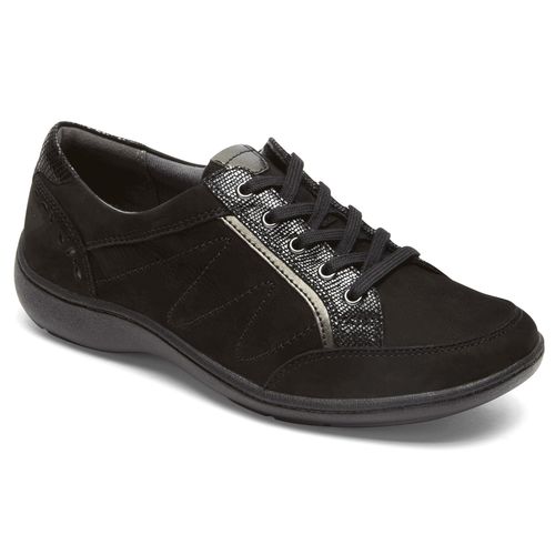 Aravon Bromly Oxford - Women's Casual Shoe - Black - Angle