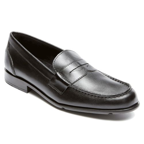 Rockport Classic Loafer Penny - Men's Dress Shoe - Black - Angle