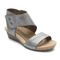 Rockport Cobb Hill Hollywood Cuff Sandal - Washed Metal - Angle