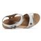 Rockport Cobb Hill Hollywood Pleated Women's T Strap Sandal - White Leather - Top