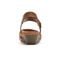 Rockport Cobb Hill Hollywood Pleated Women's T Strap Sandal - Tan Leather - Left Side