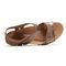 Rockport Cobb Hill Hollywood Pleated Women's T Strap Sandal - Khaki Leather - Top