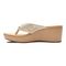 Vionic Arabella Women's Wedge Toe Post Sandals - Champagne - 2 left view