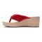 Vionic Arabella Women's Wedge Toe Post Sandals - Cherry - 2 left view