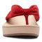 Vionic Arabella Women's Wedge Toe Post Sandals - Cherry - 6 front view