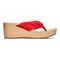 Vionic Arabella Women's Wedge Toe Post Sandals - Cherry - 4 right view