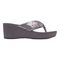 Vionic Arabella Women's Wedge Toe Post Sandals - Pewter - 4 right view