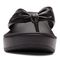 Vionic Arabella Women's Wedge Toe Post Sandals - Black - 6 front view