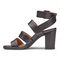 Vionic Perk Blaire - Women's Strappy Heel - Black Tumbled Leather - 2 left view