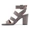 Vionic Perk Blaire - Women's Strappy Heel - Charcoal Suede 2 left view