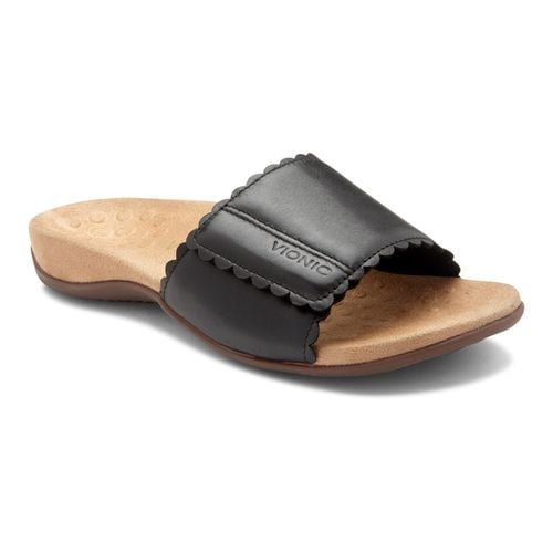Vionic Rest Florence - Women's Adjustable Slide Sandal - Black - 1 main view