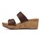 Vionic Pepper Women's Wedge Slip-on Sandal - Chocolate Leather 2 left view