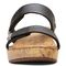 Vionic Pepper Women's Wedge Slip-on Sandal - Black Leather - 6 front view