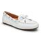 Vionic Honor Virginia - Women's Supportive Boat Shoe - White Leather - 1 profile view
