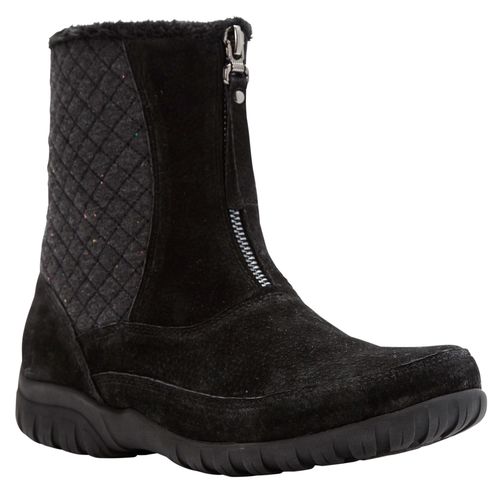 Propet Delaney Mid Zip Womens Boots - Black Suede - angle view - main
