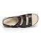 Aravon Power Comfort 3 Strap Women's Sandal - Black Leather - Top