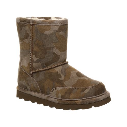 Bearpaw Brady Youth - Boys / Girls Suede Comfort Boots - 2166Y  242 - Earth Camo - Profile View