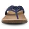 Vionic Tide Aloe Women's Orthotic Sandals - Navy Leather - 6 front view
