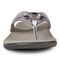 Vionic Tide Aloe Women's Orthotic Sandals - Pewter Metallic - 6 front view