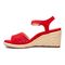 Vionic Ariel Women's Wedge Supportive Sandal - Cherry - 2 left view