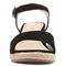 Vionic Ariel Women's Wedge Supportive Sandal - Black - 6 front view