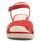 Vionic Ariel Women's Wedge Supportive Sandal - Cherry - 6 front view