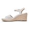 Vionic Ariel Women's Wedge Supportive Sandal - White Leather - 2 left view