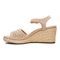 Vionic Ariel Women's Wedge Supportive Sandal - Nude - 2 left view