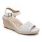 Vionic Ariel Women's Wedge Supportive Sandal - White Leather - 1 profile view