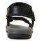 Vionic Leo Men's Adjustable Strap Orthotic Sandal - Black - 5 back view