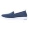 Propet Women's TravelFit Slip-On Casual Shoes - Navy/Grey - Instep Side