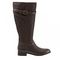 Trotters Lyra Wide Calf - Dk Brown Sna - outside