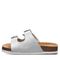 Bearpaw Brooklyn - Kid's Slide Sandal Bearpaw- 015 - White Metallic - Side View
