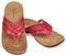 Spenco Triple Strap Women's Comfort Sandal - Red/Rose - Pair