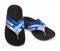 Spenco Triple Strap Women's Comfort Sandal - Blue/Silver - Pair-tn