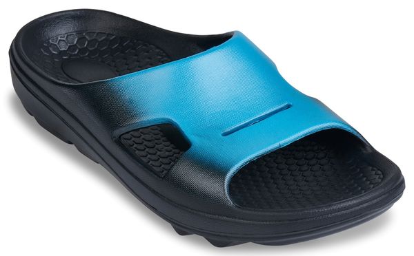 Spenco Fusion 2 Slide - Women's Recovery Sandal - Hawaiian Blue-Fade - Profile