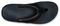 Olukai Kuaaina Men's Leather Beach Sandals - Black/Dk Shadow - Top