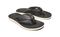 OluKai Alania Men's Leather Beach Sandals - Black / Black - Pair