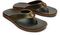 Olukai Alania Men's Leather Beach Sandals - Mustang/Dk Wood - Pair