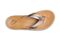 OluKai Kaekae Women's Leather Beach Sandals - Silver / Golden Sand - Top