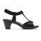 Aravon Medici T Strap - Women's Dress Sandal - Black - Side