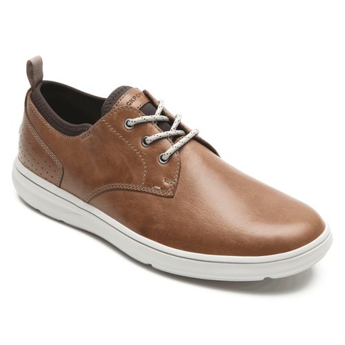Rockport Zaden Plain Toe Oxford - Men's Casual Shoe - Boston Tan L - Angle