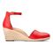 Vionic Anna Closed Toe Wedge Sandal - Cherry - 4 right view