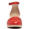 Vionic Anna Closed Toe Wedge Sandal - Cherry - 6 front view